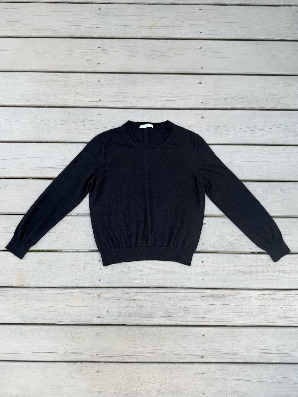 The Row 100% Cashmere Crewneck Sweater in Black size S